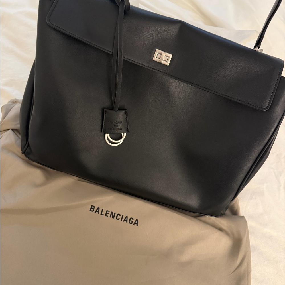 Large Black Rodeo Leather Bag